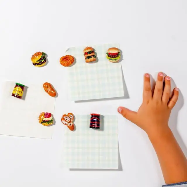 Alt view image 4 of 7 - 5 Pcs Mini Kitchen Fridge Magnets, Cute 3D Food Magnets for Home Decor | Cute mini kitchen magnets with 3D resin designs. Add fun style to refrigerators, lockers, offices, and magnetic boards.
