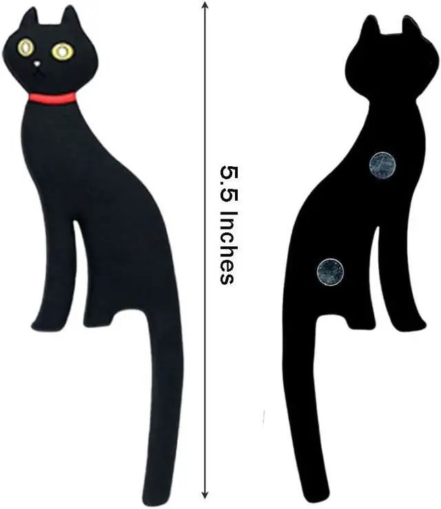Alt view image 5 of 6 - Ouliget Cute Magnetic Hooks for Refrigerator,3D Cat Office Magnets with Tail Hook,Multifunction 2 in 1 Refrigerator Hook for Whiteboard Kitchen Office Photo Memo Room Decoration