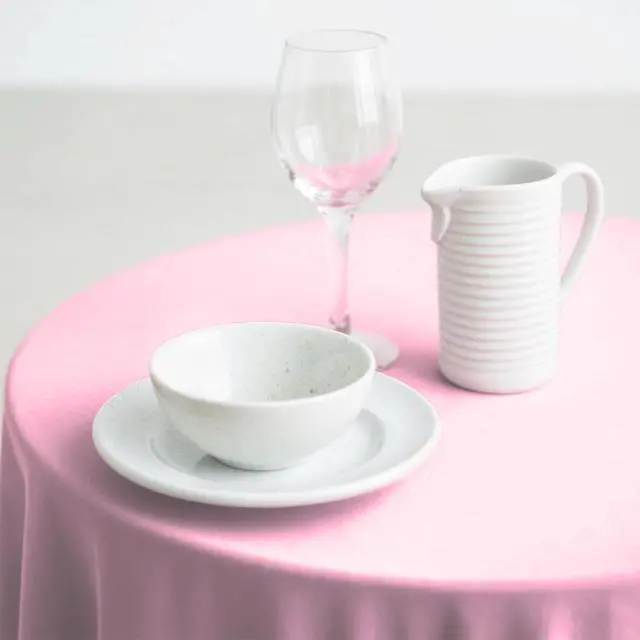 Alt view image 6 of 6 - 10 Pack Premium Disposable Plastic Tablecloth 84" Round Table Cover for Birthdays Weddings Christmas Anniversary Buffet Table (Pink)