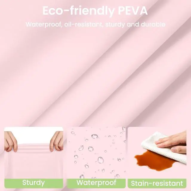 Alt view image 4 of 7 - LANLISA Pink Plastic Tablecloth Disposable, 4 Pack, 54 x 108 Inch | Rectangle Light Pink Table Cloth for Birthday Party Decorations, Valentines, Easter, Mothers Day, Baby Shower