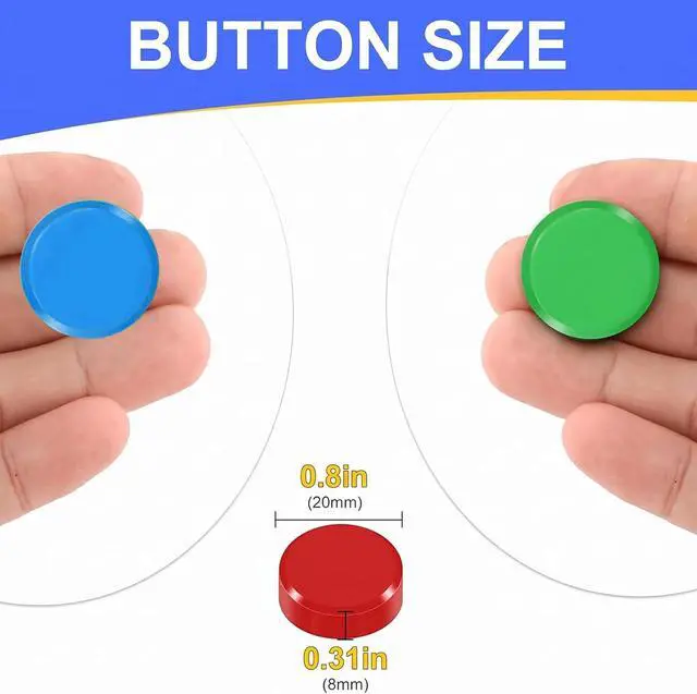 Alt view image 2 of 6 - DIYMAG 30Pcs Fridge Magnets 10 Colors Round Decorative Magnet | Colorful Locker Magnetic Small Refrigerator Magnetism for WhiteBoard Kitchen Office, Classroom