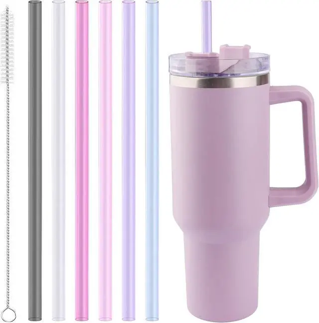 Main image of Joshey Replacement Straws for Stanley Quencher 40oz Tumbler, 6 Pack | 12 Inch Tritan Replacement Straws, 40 oz Tumbler Accessories, Reusable Plastic Drinking Straws