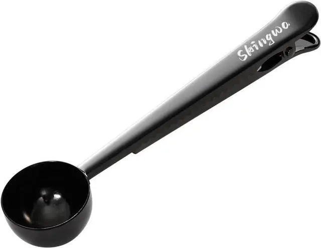 Main image of Coffee Scoop with Bag Clip, Multi-Function Milk Powder Measuring Spoon, 20ml (Black)