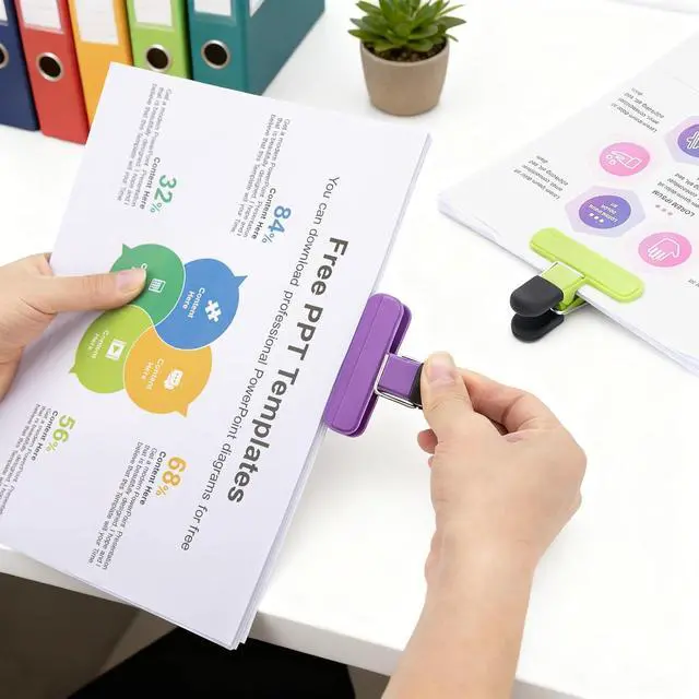 Alt view image 6 of 7 - OWLKELA 12 Pcs Chip Clips,3" x 2.5", 6 Colors | Heavy Duty Seal Grip, Plastic Bag Clips, Ideal for Kitchen, Pantry, Home & Food Storagea