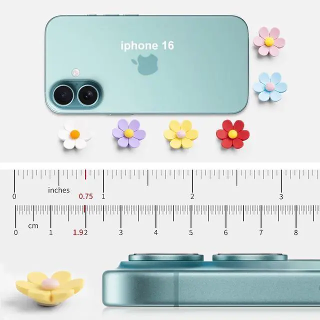 Alt view image 2 of 6 - Locker Magnets for Girls,24Pcs Fridge Magnets, Cute 3D Flower Decorative Magnets for Whiteboard Office Kitchen Decor,Strong Holding Power