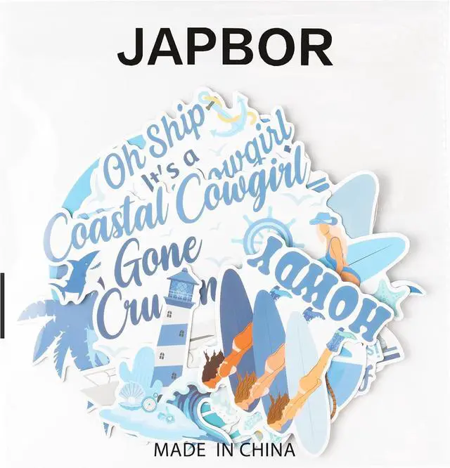 Alt view image 7 of 7 - JAPBOR Cruise Door Decorations Magnetic - 7PCS Oh Ship Its A Coastal Cowgirl Trip Magnet, Blue Cowgirls Car Fridge Magnetic Sticker, Howdy Girls Refrigerator Magnet Decal for Rodeo Home Kitchen Decor