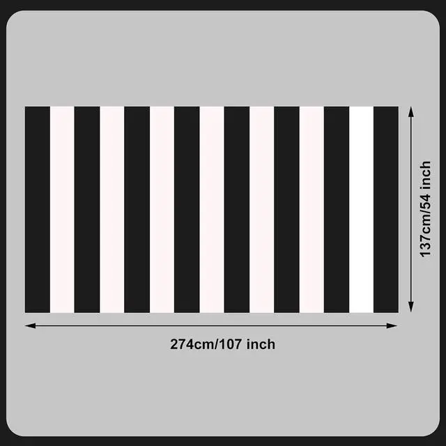 Alt view image 2 of 7 - peony man 2 Pieces Black and White Striped Tablecloth Plastic Stripe Table Cover Waterproof Rectangle Tablecloth for Holiday Party Picnic Decoration