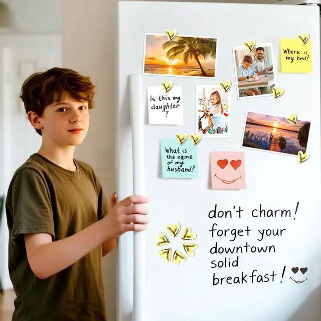 Alt view image 3 of 7 - 24pcs Cute Fridge Magnets - Heart Decorative Magnets | for Refrigerator, Whiteboard, Cabinet & Locker - Decorative Magnets for Classroom, Kitchen & Office and Home Adults