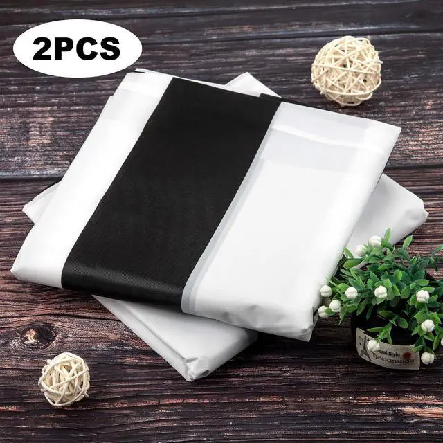Alt view image 4 of 7 - peony man 2 Pieces Black and White Striped Tablecloth Plastic Stripe Table Cover Waterproof Rectangle Tablecloth for Holiday Party Picnic Decoration