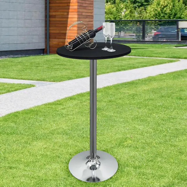 Alt view image 2 of 7 - Small Round Fitted Table Cover Elastic Tablecloth, Black 24 in | Cocktail Table Topper Cap, Stretch Spandex Patio Table Covers Washable for Bar, Pub, Bistro, Indoor, Outdoor, Party, Camping