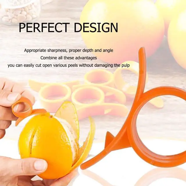 Alt view image 2 of 7 - Orange Peeler Citrus Peel Cutter Plastic Easy Fruit Vegetable Slicer Lemon Peeler Opener Remover Kitchen Accessory Knife Cooking Tool Kitchen Gadgets Peelers (Style B)