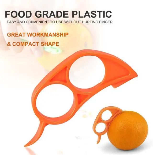 Alt view image 3 of 7 - Orange Peeler Citrus Peel Cutter Plastic Easy Fruit Vegetable Slicer Lemon Peeler Opener Remover Kitchen Accessory Knife Cooking Tool Kitchen Gadgets Peelers (Style B)