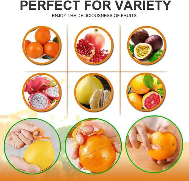 Alt view image 6 of 7 - Orange Peeler Citrus Peel Cutter Plastic Easy Fruit Vegetable Slicer Lemon Peeler Opener Remover Kitchen Accessory Knife Cooking Tool Kitchen Gadgets Peelers (Style B)