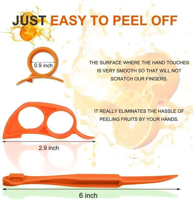 Alt view image 5 of 7 - Orange Peeler Citrus Peel Cutter Plastic Easy Fruit Vegetable Slicer Lemon Peeler Opener Remover Kitchen Accessory Knife Cooking Tool Kitchen Gadgets Peelers (Style B)