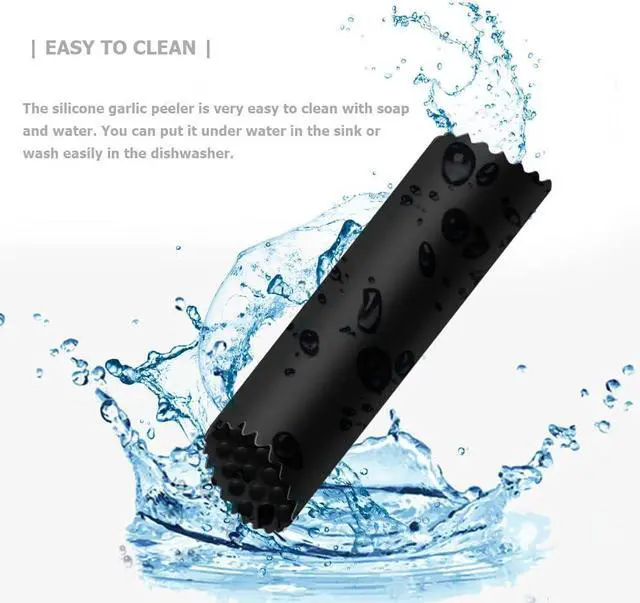 Alt view image 2 of 7 - Garlic Peeler Silicone Garlic Skin Remover Roller Garlic Tube Rollers Skin Remover, Garlic Roller Peeling Tube Tool for Useful Kitchen Tools (Black)