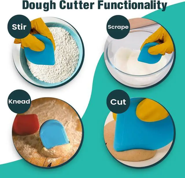 Alt view image 3 of 7 - SULLINS Pan Scraper, Pack Of 3 | Pan Scraper Tool | Pot Scraper | Dish Scraper | Dish Scraper Tool | Unique Silicone Grip Design - No Slipping Unlike Other Scrapers