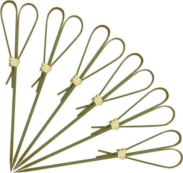 Main image of 100 Pcs Bamboo Cocktail Picks Toothpicks for Appetizers, 4.7 Inch Cyan | Skewers for Appetizers, Charcuterie Accessories, Cocktail Toothpicks, Heart Shaped Bamboo Sticks