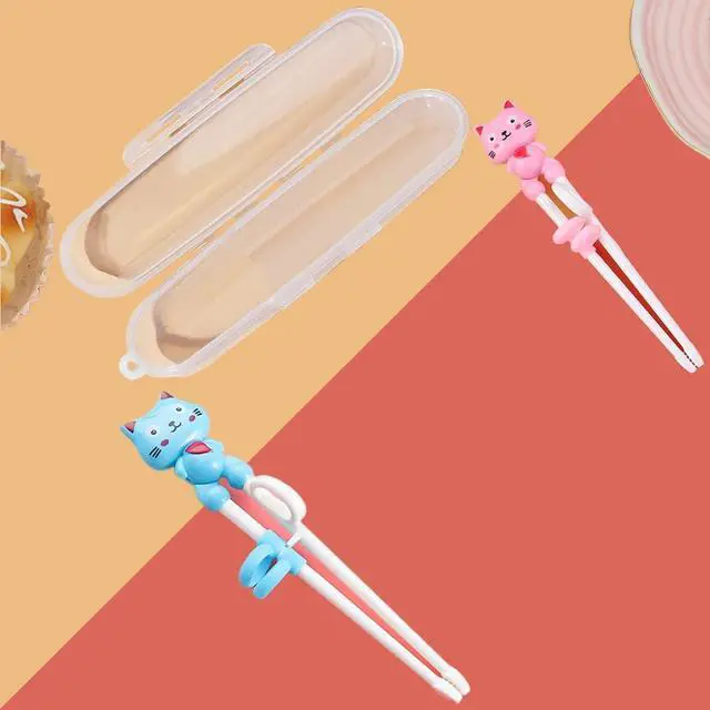 Alt view image 5 of 6 - 2 Pairs Kids Chopsticks - Cute Animal Cartoon Design, Plastic Training Chopsticks for Kids, Chopstick Helper/Trainer, by Bolonie