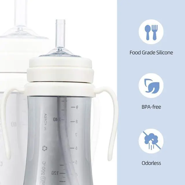 Alt view image 4 of 7 - VANEST Replacement Straws Compatible with Grosmimi Stage2 (4 Packs) | with 2 Pack Straw Brushes, Soft Silicone, No Spill