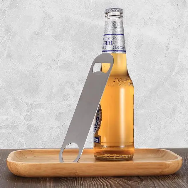 Alt view image 4 of 7 - 10Pack 7Inch Flat Bottle Opener, bottle opener, handheld beer bottle opener | Stainless Steel Bottle Openers Bulk Silver Beer Bottle Opener Bartender for Kitchen Bar or Restaurant, bulk bottle openers