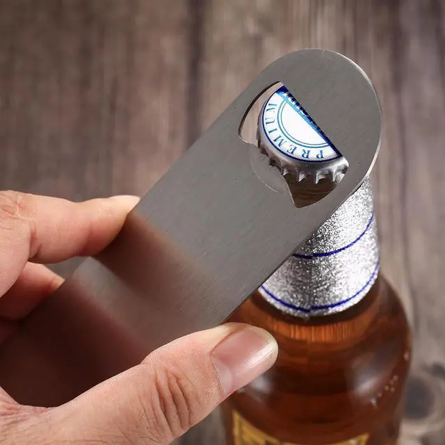 Alt view image 5 of 7 - 10Pack 7Inch Flat Bottle Opener, bottle opener, handheld beer bottle opener | Stainless Steel Bottle Openers Bulk Silver Beer Bottle Opener Bartender for Kitchen Bar or Restaurant, bulk bottle openers