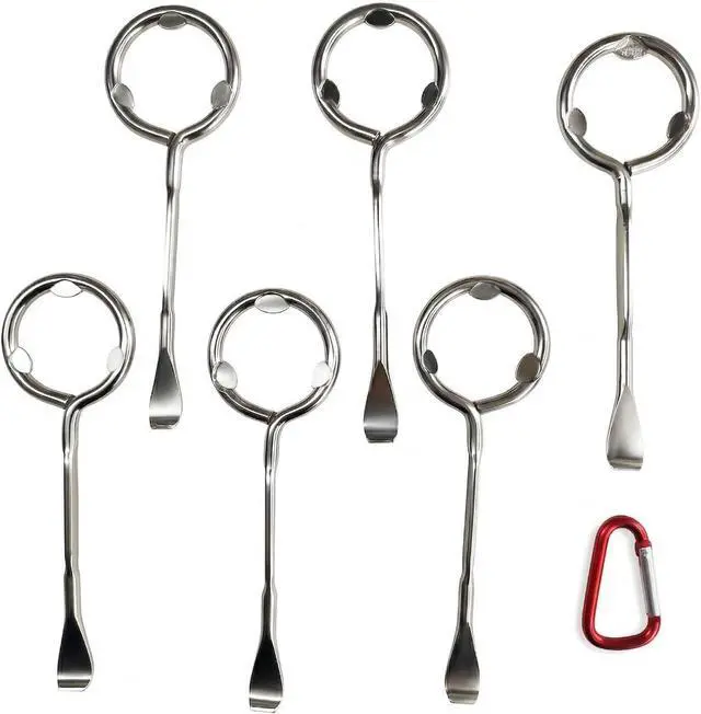 Main image of 6 Pack Paint Can Opener & Bottle Opener for Painters, Contractors & DIYers | Rustproof metal can opener tool, tough & durable, easily opens paint lids without seal damagecarabiner clip for easy carry