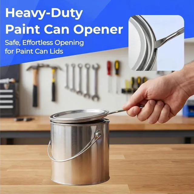 Alt view image 3 of 6 - 6 Pack Paint Can Opener & Bottle Opener for Painters, Contractors & DIYers | Rustproof metal can opener tool, tough & durable, easily opens paint lids without seal damagecarabiner clip for easy carry