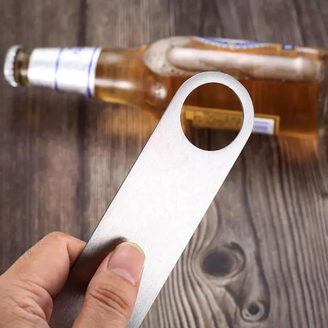 Alt view image 6 of 7 - 10Pack 7Inch Flat Bottle Opener, bottle opener, handheld beer bottle opener | Stainless Steel Bottle Openers Bulk Silver Beer Bottle Opener Bartender for Kitchen Bar or Restaurant, bulk bottle openers