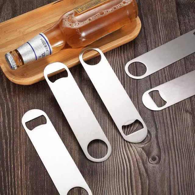 Alt view image 7 of 7 - 10Pack 7Inch Flat Bottle Opener, bottle opener, handheld beer bottle opener | Stainless Steel Bottle Openers Bulk Silver Beer Bottle Opener Bartender for Kitchen Bar or Restaurant, bulk bottle openers