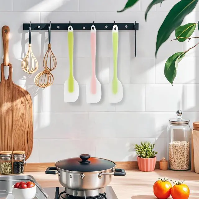 Alt view image 2 of 7 - 3 Pcs Silicone Spatula,8.2 Inch Heat-Resistant Spatula,Non-stick Rubber Spatulas, Baking Mixing Tool (Small)