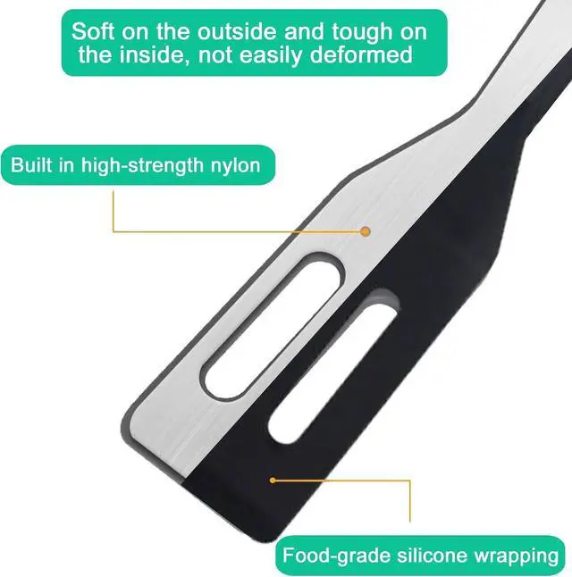 Alt view image 7 of 7 - Small Silicone Spatulas 2-Pack, Heat-Resistant Mini Spatula for Serving | Nonstick Safe Thin Silicone Baking Set for Cookies, Brownies & Kitchen Use