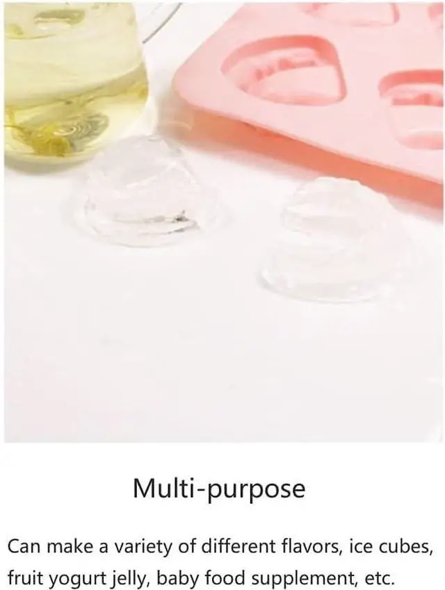 Alt view image 7 of 7 - Pink 4 Hole Denture Teeth Shaped Ice Cube Mold Silicone Ice Tray DIY Ice Cream Funny Gag Gift For Dentist Seniors Ice Tray Molds, Ice Cube Molds and Trays