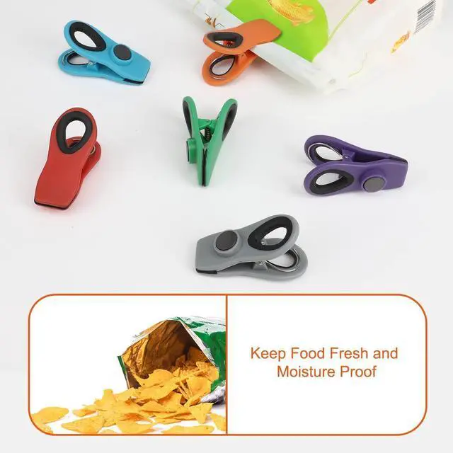 Alt view image 5 of 7 - TACGEA Chip Clips, Magnetic Bag Clips with Air Tight Seal for Food Storage, 12 Pieces, Multicolor