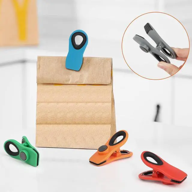 Alt view image 7 of 7 - TACGEA Chip Clips, Magnetic Bag Clips with Air Tight Seal for Food Storage, 12 Pieces, Multicolor