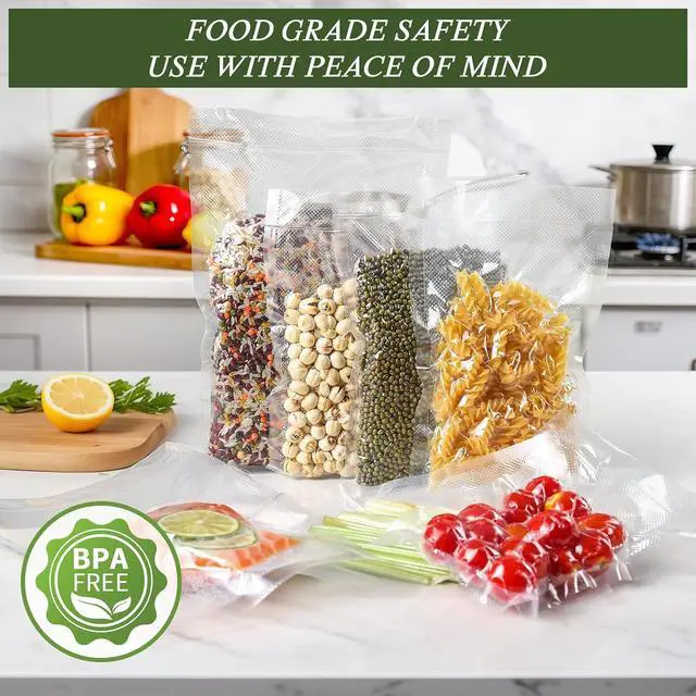 Alt view image 7 of 7 - Kitchen Essentials, Vacuum Sealer Bags 8"x10' 2 Rolls | Commercial Grade, BPA Free, Freezer Bags, Puncture Prevention, Sous Vide Compatible,Kitchen Gadgets