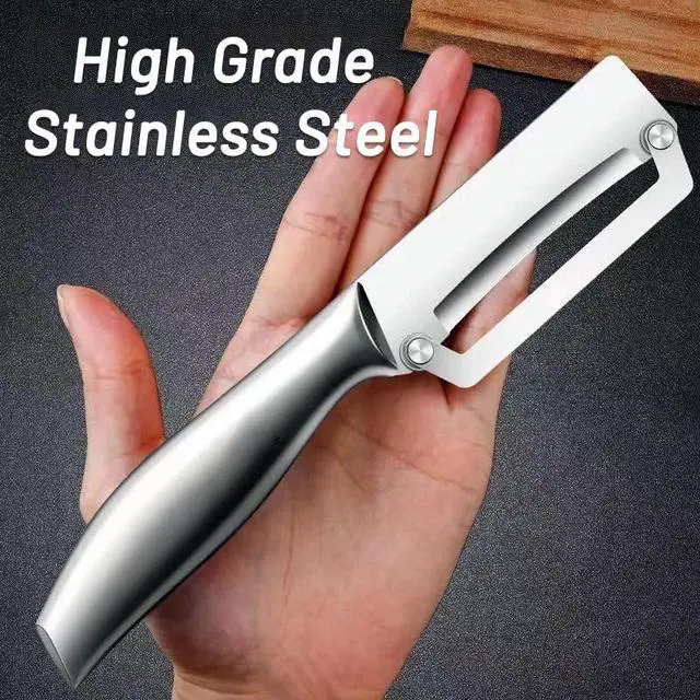 Alt view image 3 of 7 - 1 Pack Thick Vegetable Peeler - Sugarcane Pumpkin Peeling Knife - Ultra Sharp Stainless Steel Blades - Perfect Kitchen Peeler Effortlessly Peels Vegetables and Fruits (1 Pack)