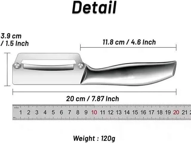 Alt view image 7 of 7 - 1 Pack Thick Vegetable Peeler - Sugarcane Pumpkin Peeling Knife - Ultra Sharp Stainless Steel Blades - Perfect Kitchen Peeler Effortlessly Peels Vegetables and Fruits (1 Pack)