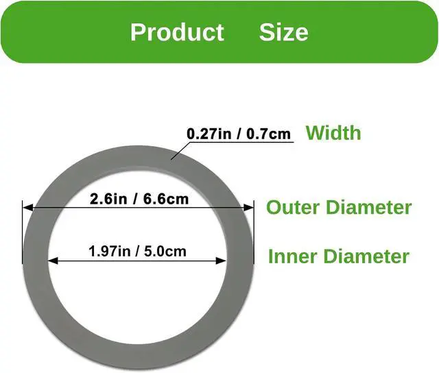 Alt view image 2 of 5 - 8 Pack Gaskets Replacement Rubber Seal for Oster Blender Replacement Parts O-Ring aspas para licuadora Compatible with Oster and Osterizer Blender Blade Accessories