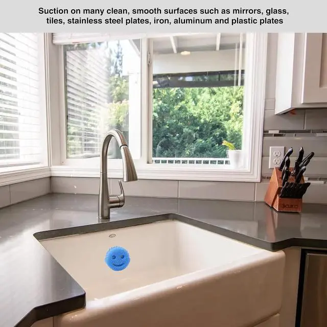Alt view image 5 of 7 - Sponge Holder for Kitchen Sink, Suction Cup In-Sink Sponge Caddy Organizer, Dishwasher Safe, 1 Pack (Sponges Not Included)