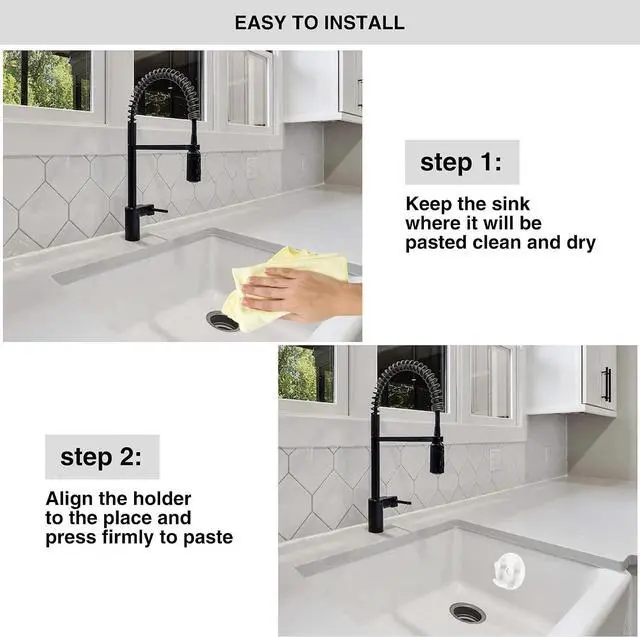 Alt view image 4 of 7 - Sponge Holder for Kitchen Sink, Suction Cup In-Sink Sponge Caddy Organizer, Dishwasher Safe, 1 Pack (Sponges Not Included)