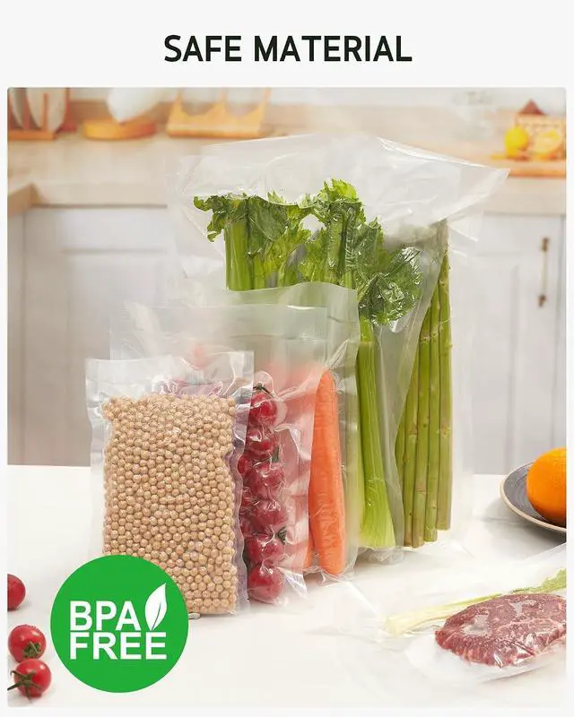 Alt view image 7 of 7 - Syntus 50 Pcs Vacuum Sealer Bags for Food, Quart Size 8x12, BPA Free | Precut Bags, Sous Vide Microwave Freezer Safe, Meal Prep, Food Vacuum Storage, For All Vacuum Sealers
