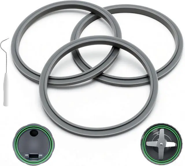 Main image of 3Pcs Gaskets Replacement Rubber Seal Ring for Nutribullet Blender 600W 900W | Food-grade Silicone, BPA-free, Good Sealing & Leak-Proof, Long-Lasting, Nutribullet Replacement Part Accessories