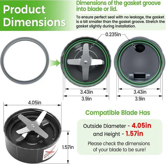 Alt view image 2 of 7 - 3Pcs Gaskets Replacement Rubber Seal Ring for Nutribullet Blender 600W 900W | Food-grade Silicone, BPA-free, Good Sealing & Leak-Proof, Long-Lasting, Nutribullet Replacement Part Accessories