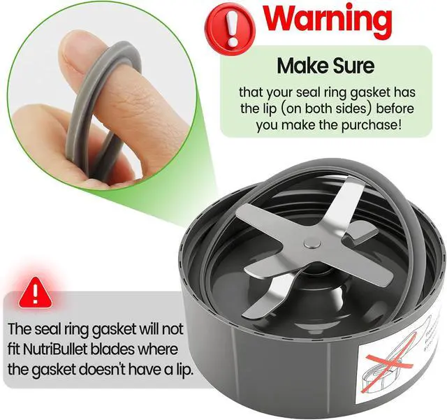 Alt view image 4 of 7 - 3Pcs Gaskets Replacement Rubber Seal Ring for Nutribullet Blender 600W 900W | Food-grade Silicone, BPA-free, Good Sealing & Leak-Proof, Long-Lasting, Nutribullet Replacement Part Accessories