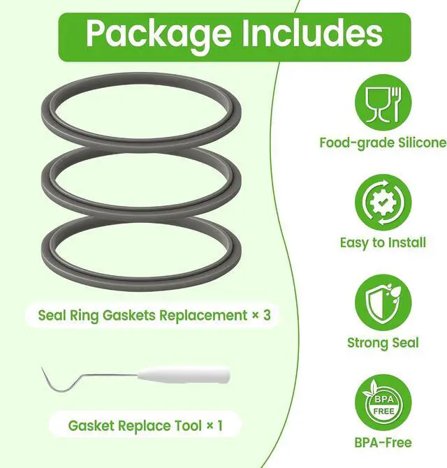 Alt view image 6 of 7 - 3Pcs Gaskets Replacement Rubber Seal Ring for Nutribullet Blender 600W 900W | Food-grade Silicone, BPA-free, Good Sealing & Leak-Proof, Long-Lasting, Nutribullet Replacement Part Accessories
