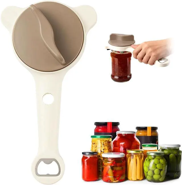 Main image of New Jar Opener for Seniors, 4-in-1 Can Openers for Weak Hands & Arthritis Sufferers with Non Slip Teeth, Ergonomic Non-Slip Handle, Fits 1-3.5 Inch Kitchen Mason Jars, Bottle & Cans