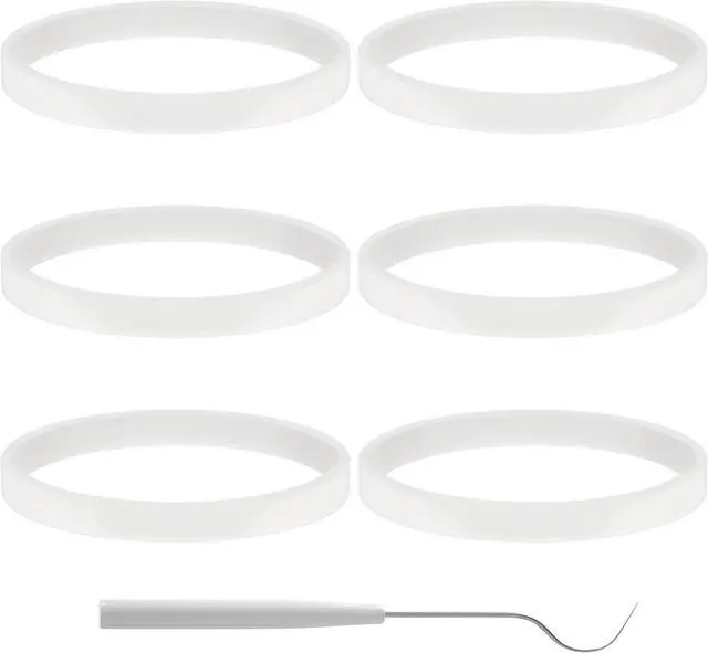 Main image of 6 PCS Rubber Gaskets 10cm Sealing Gaskets White O-Ring Replacement Parts for Ninja Blender BL480 BL680 BL910 CT680