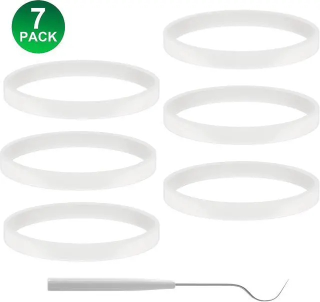 Alt view image 7 of 7 - 6 PCS Rubber Gaskets 10cm Sealing Gaskets White O-Ring Replacement Parts for Ninja Blender BL480 BL680 BL910 CT680
