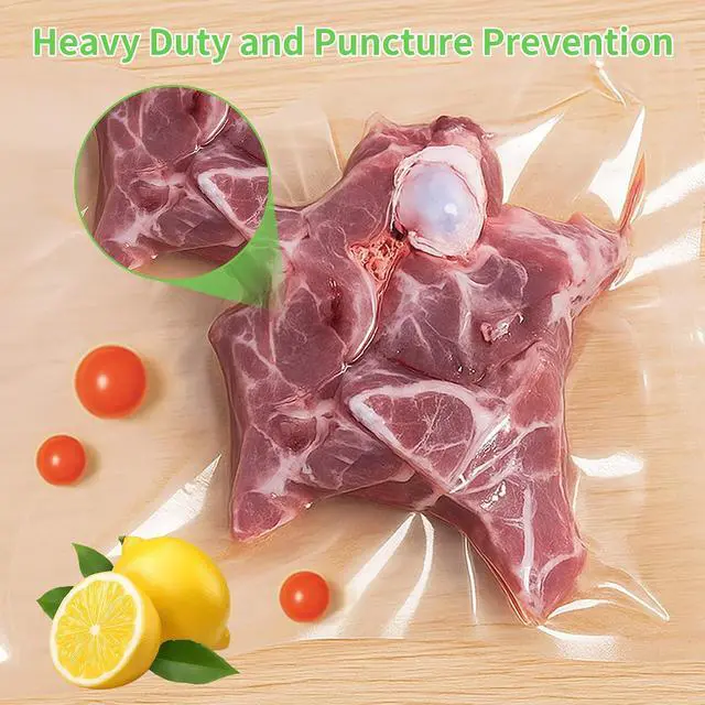 Alt view image 4 of 6 - MakMeFre Pint 6"x10"Vacuum Sealer Bags 50ct for Food Storage | BPA Free PreCut Food Grade,Commercial Grade,Heavy Duty Vacuum Food Freezer Bags,Great for Sous Vide Vacuum Sealer