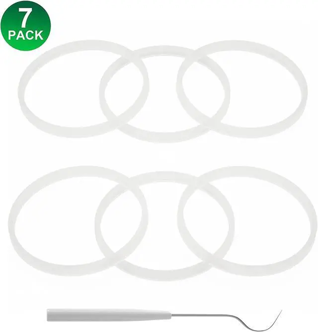 Alt view image 7 of 7 - 6-Pack Sealing Gaskets 3.2 inch/8.3 cm Rubber Gaskets O-Ring White Replacement Parts for Ninja Professional Blenders BL660 BL770 BL780